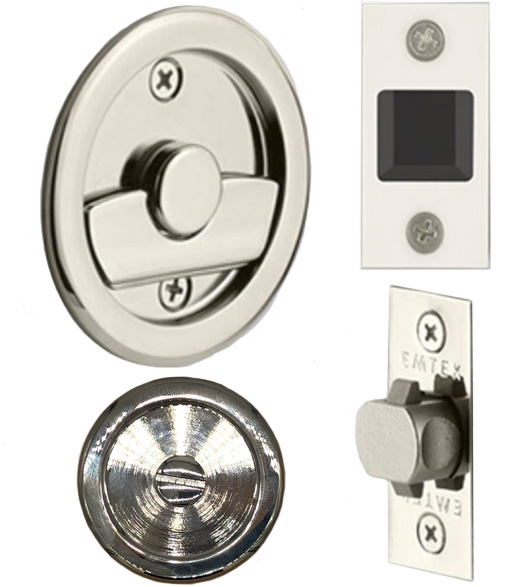 Round Pocket Door Privacy Set
